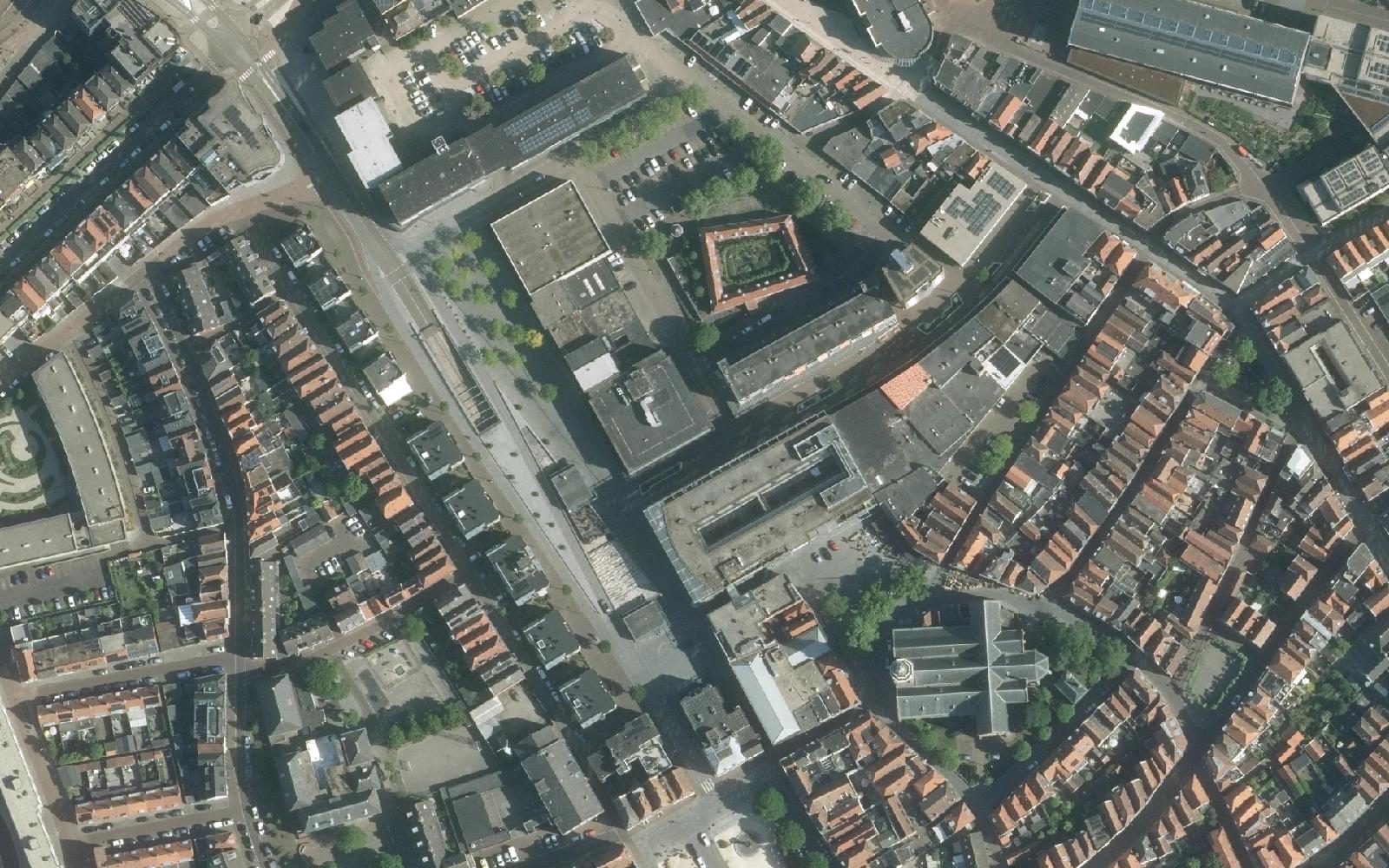 Luchtfoto van de omgeving van Lange Zelke 1 in Vlissingen