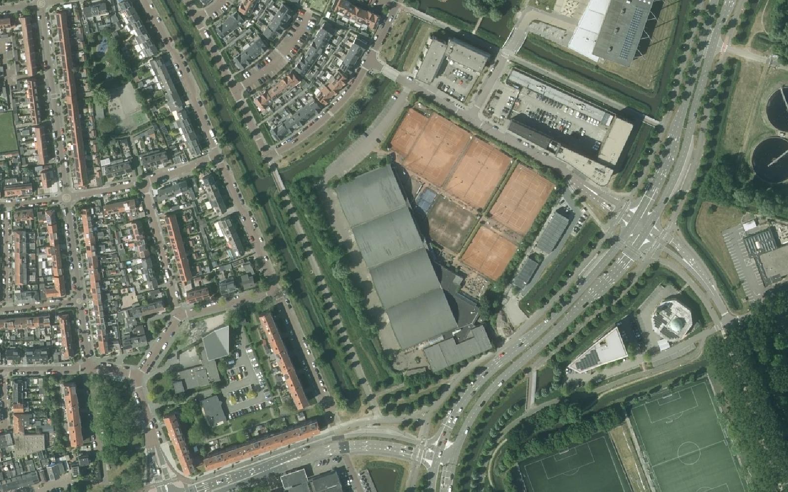 Luchtfoto van de projectomgeving Nieuwe Sloot in Alphen aan den Rijn